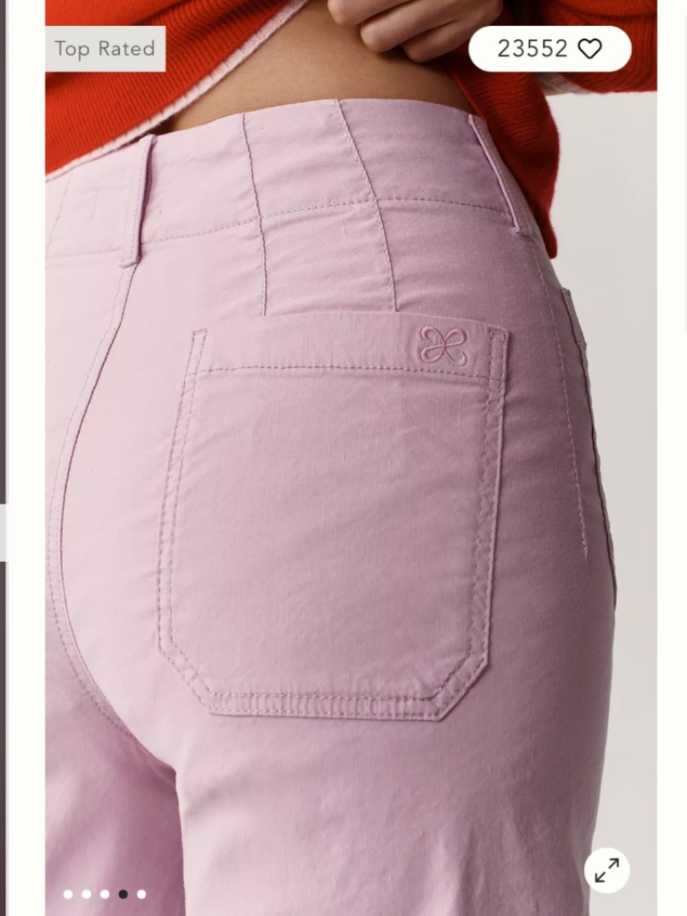 Maeve Pink Wide-Leg Pants - Picture 4 of 5